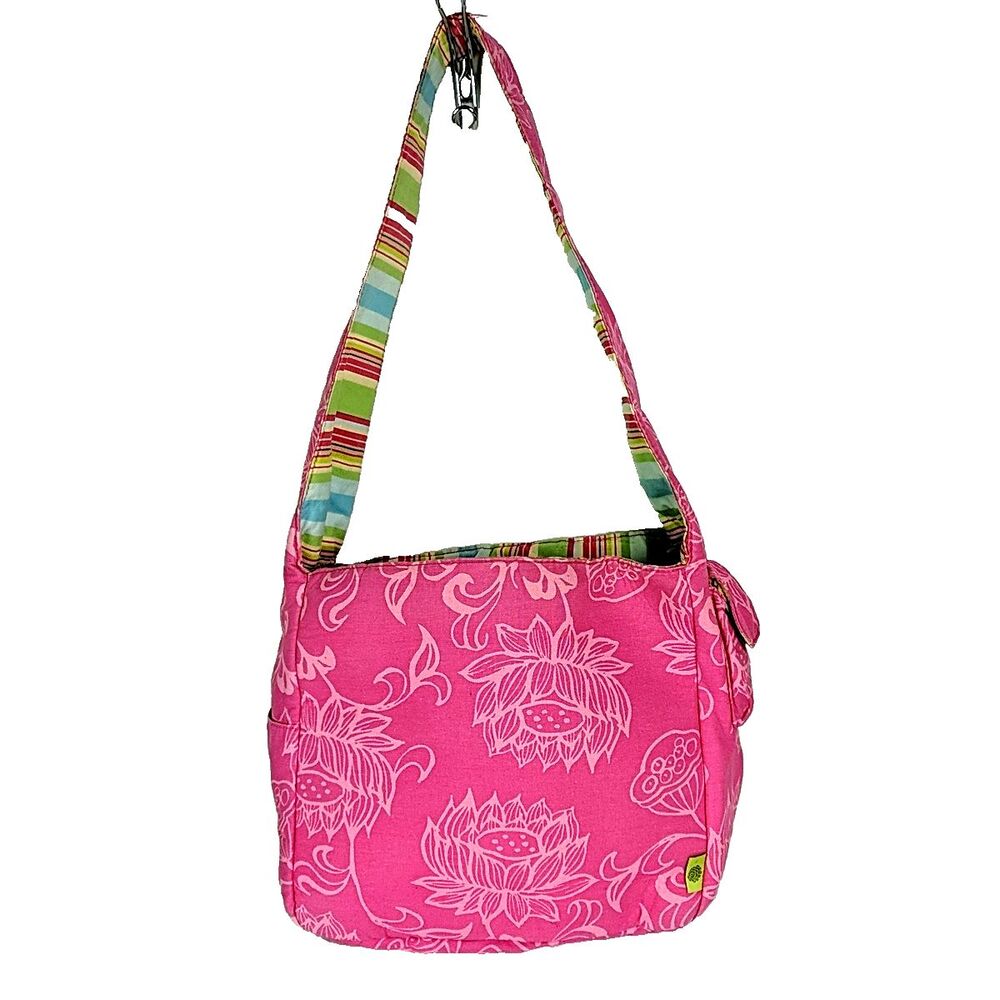 K & Company Amy Butler Craft Tote Pink Flower Large Organizer Crochet, Quilting